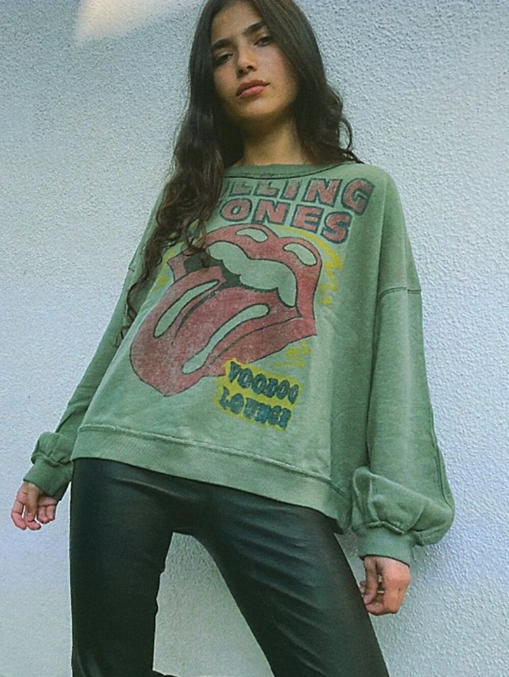 Urban Outfitters The Rolling Stones Slouchy Pullover Sweatshirt Sz Small